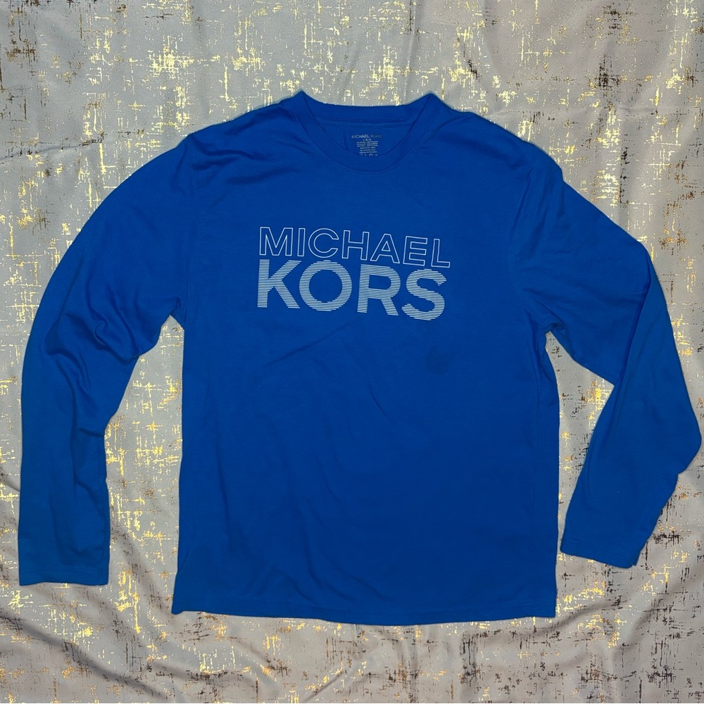 Men's Michael Kors Vibrant Blue Long Sleeve Tee